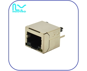RJ45  52T 180度LED带灯母座 