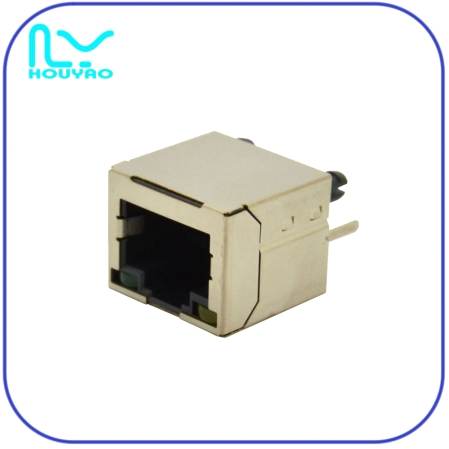 RJ45  52T 180度LED带灯母座 
